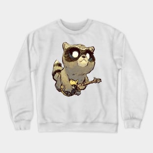 Rocknroll Raccoon Crewneck Sweatshirt